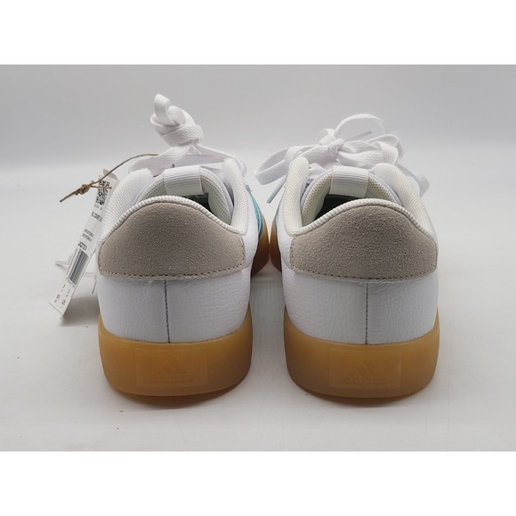 Adidas VL Court 3.0 Womens Sneakers White Aqua Gum Shoes Sole Size 6.5 JQ7253 - Picture 8 of 15